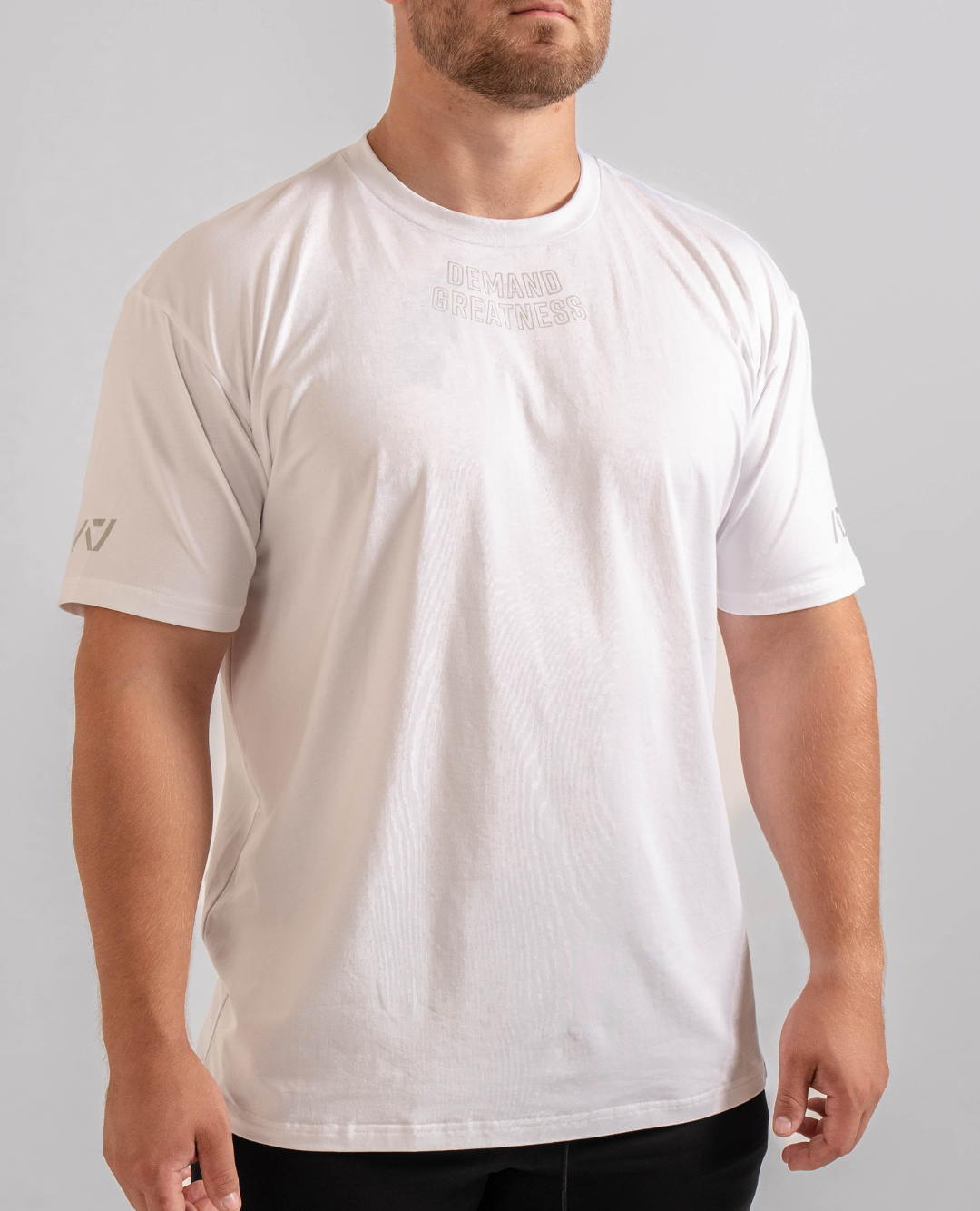 Front view of the white IPF approved meet shirt