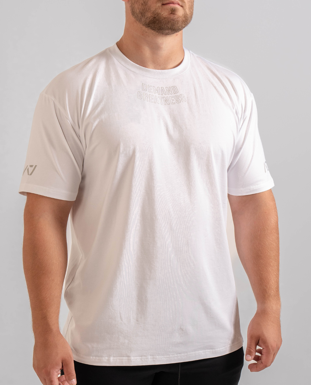 Front view of the white IPF approved meet shirt