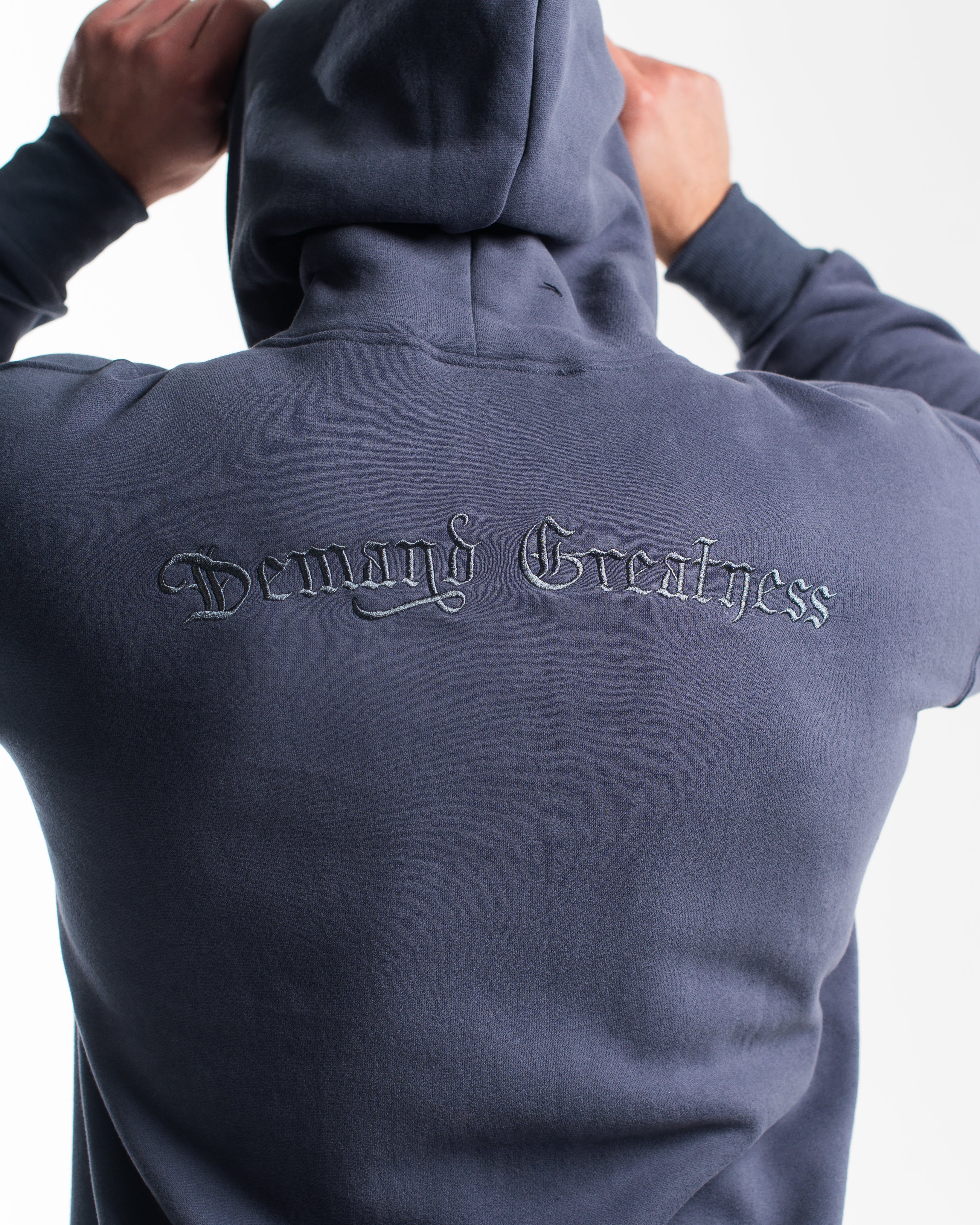 Script Hoodie - Foggy Navy