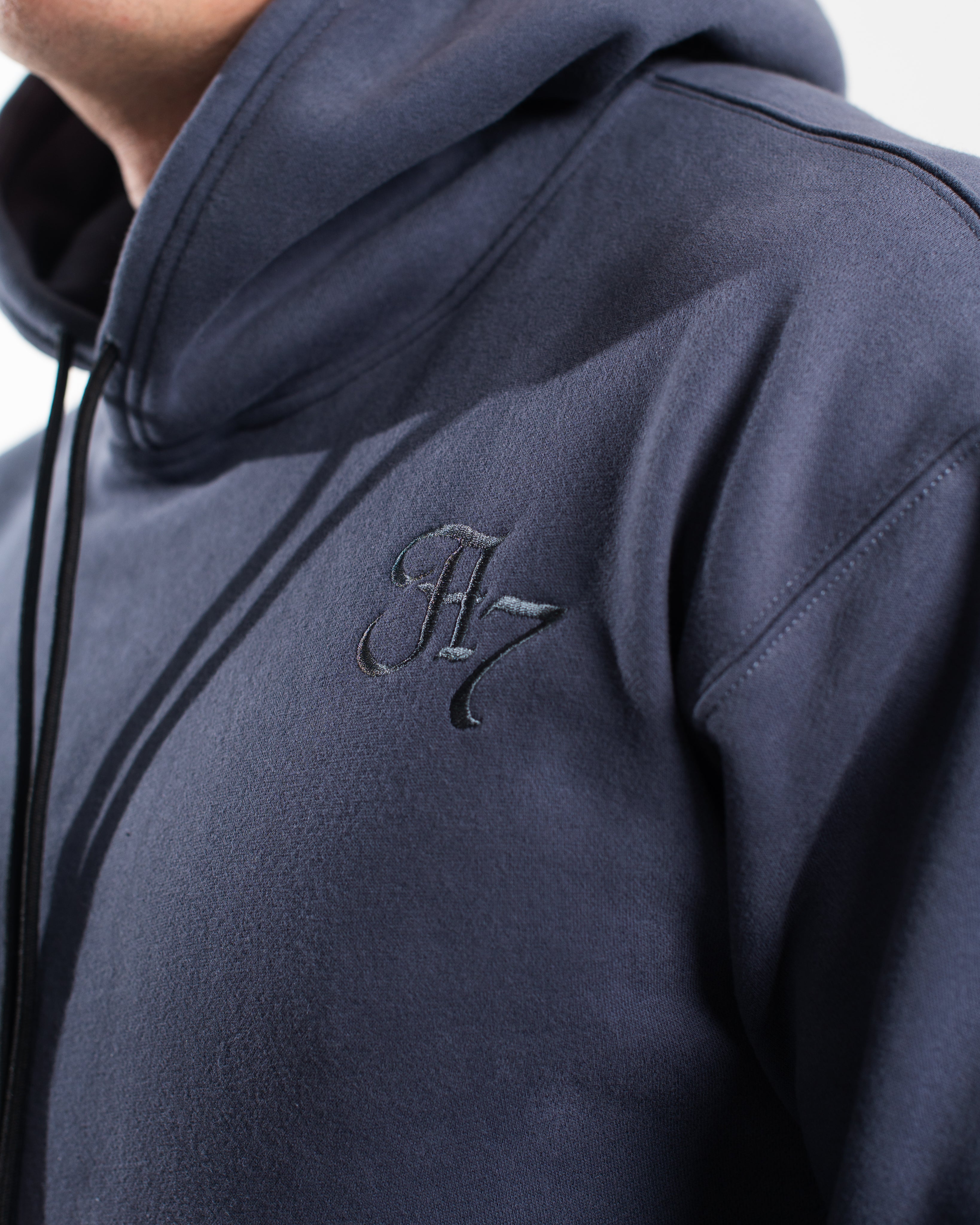 Script Hoodie - Foggy Navy