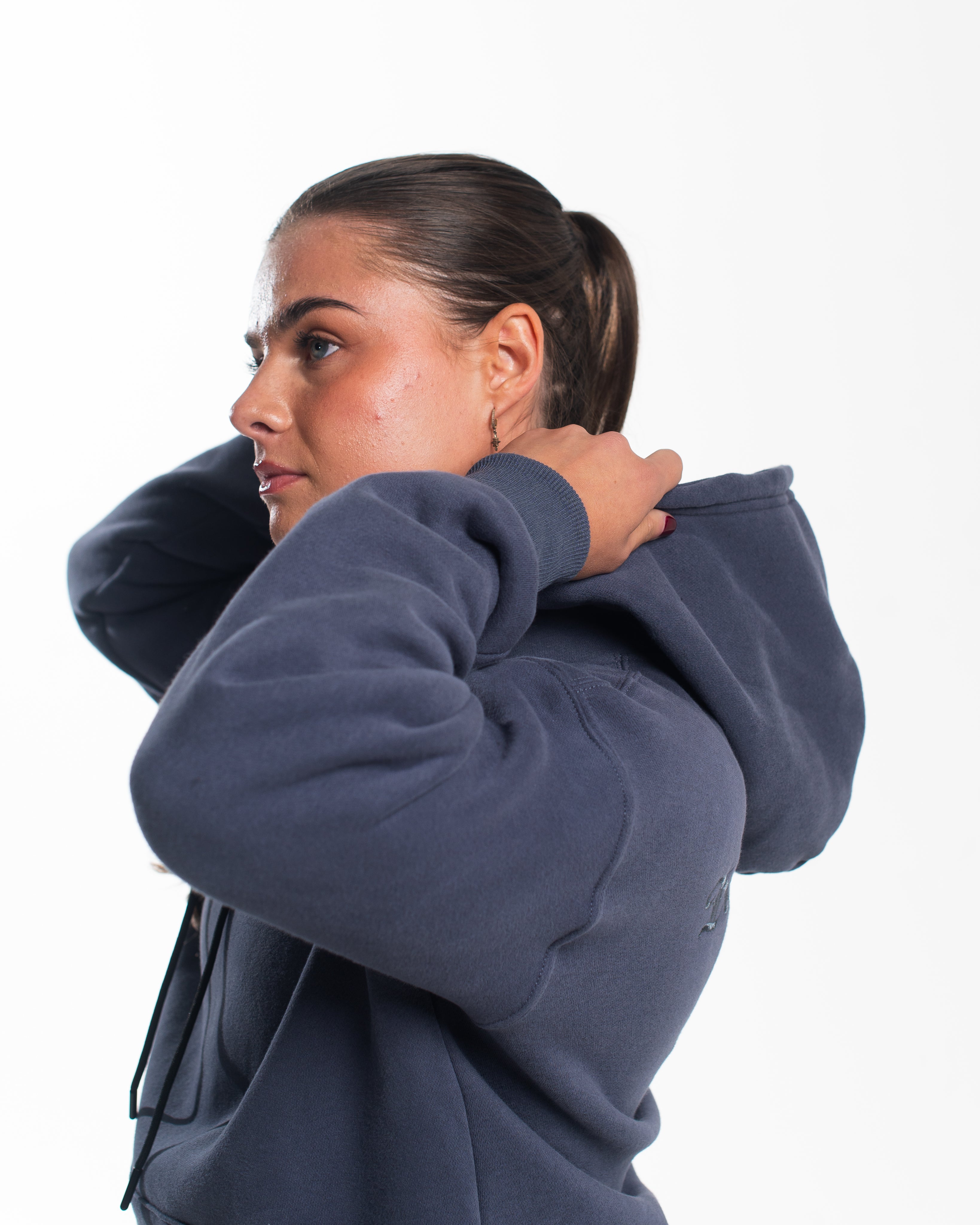 Script Hoodie - Foggy Navy