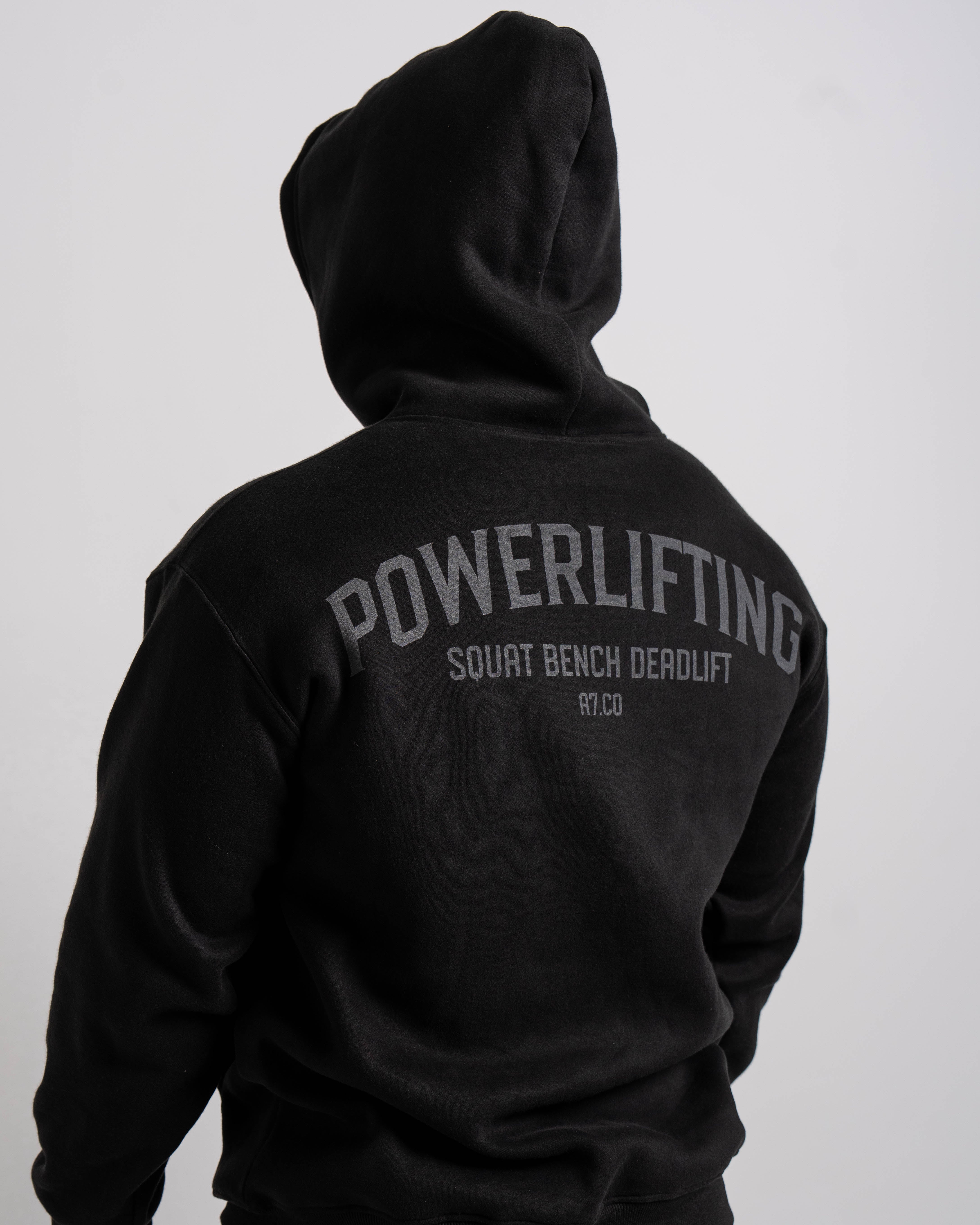 Powerlifting Unisex Hoodie - Shadow Stone Black