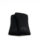 Flat lay of A7 Hourglass Knee Sleeves – Stealth pair, illustrating hourglass design.