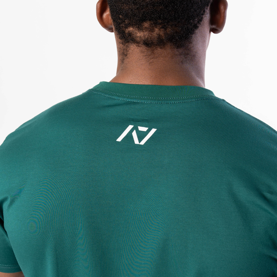 Back view showcasing the A7 logo centered below the neckline.
