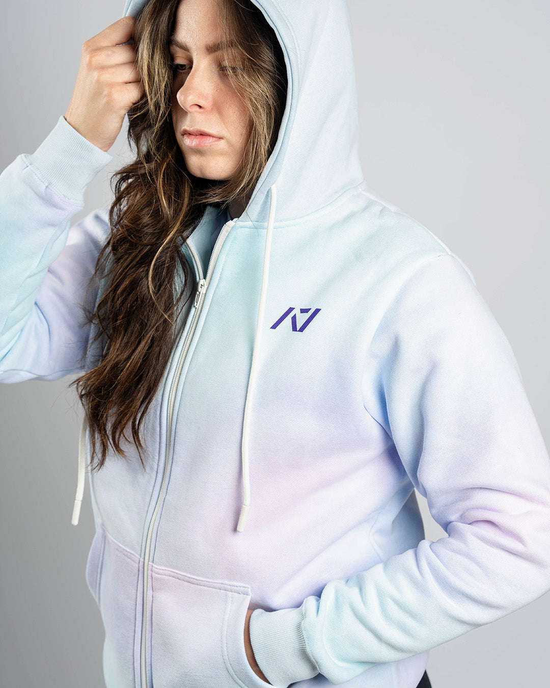 Pastel zip hoodie sale