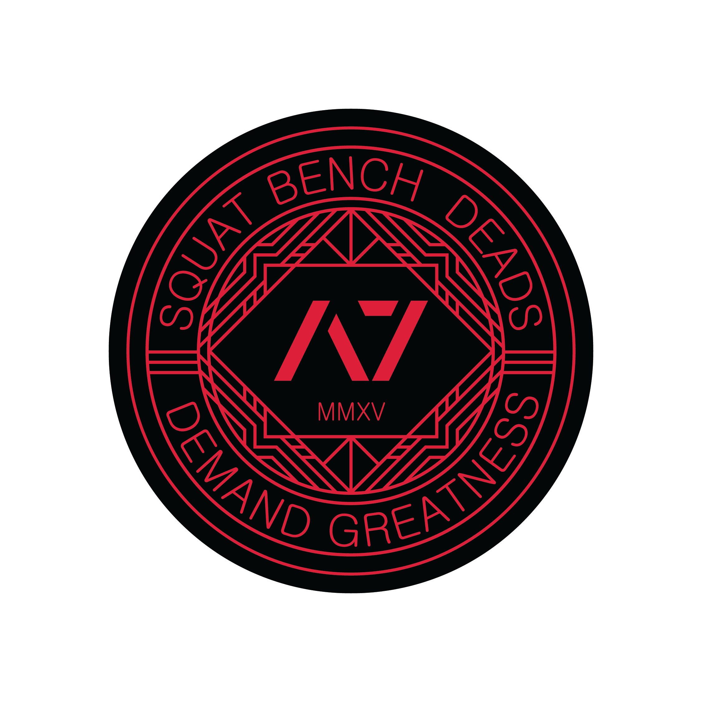 Squat Bench Deads Sticker - Red Dawn