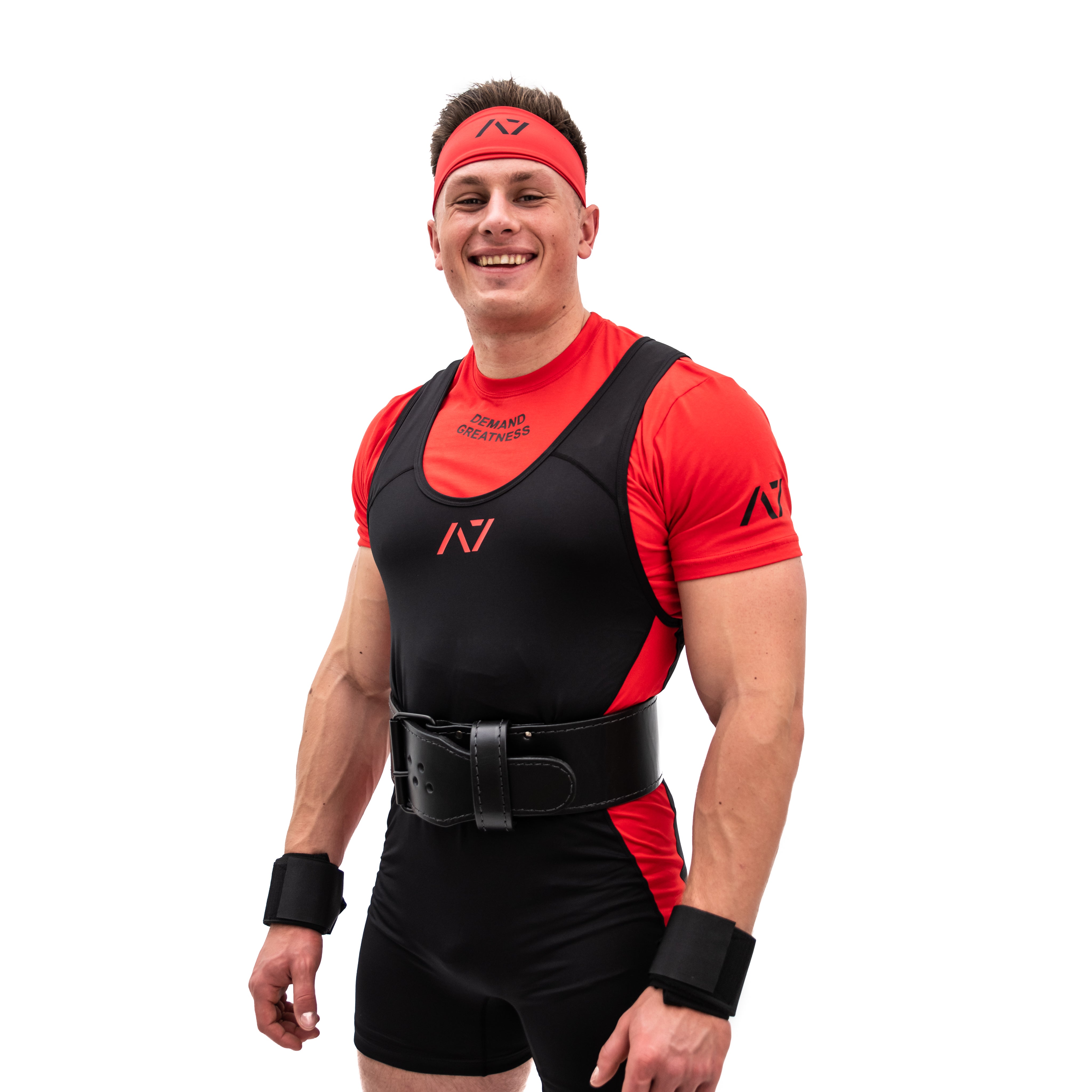 Black and Red Powerlifting Singlet - IPF Approved