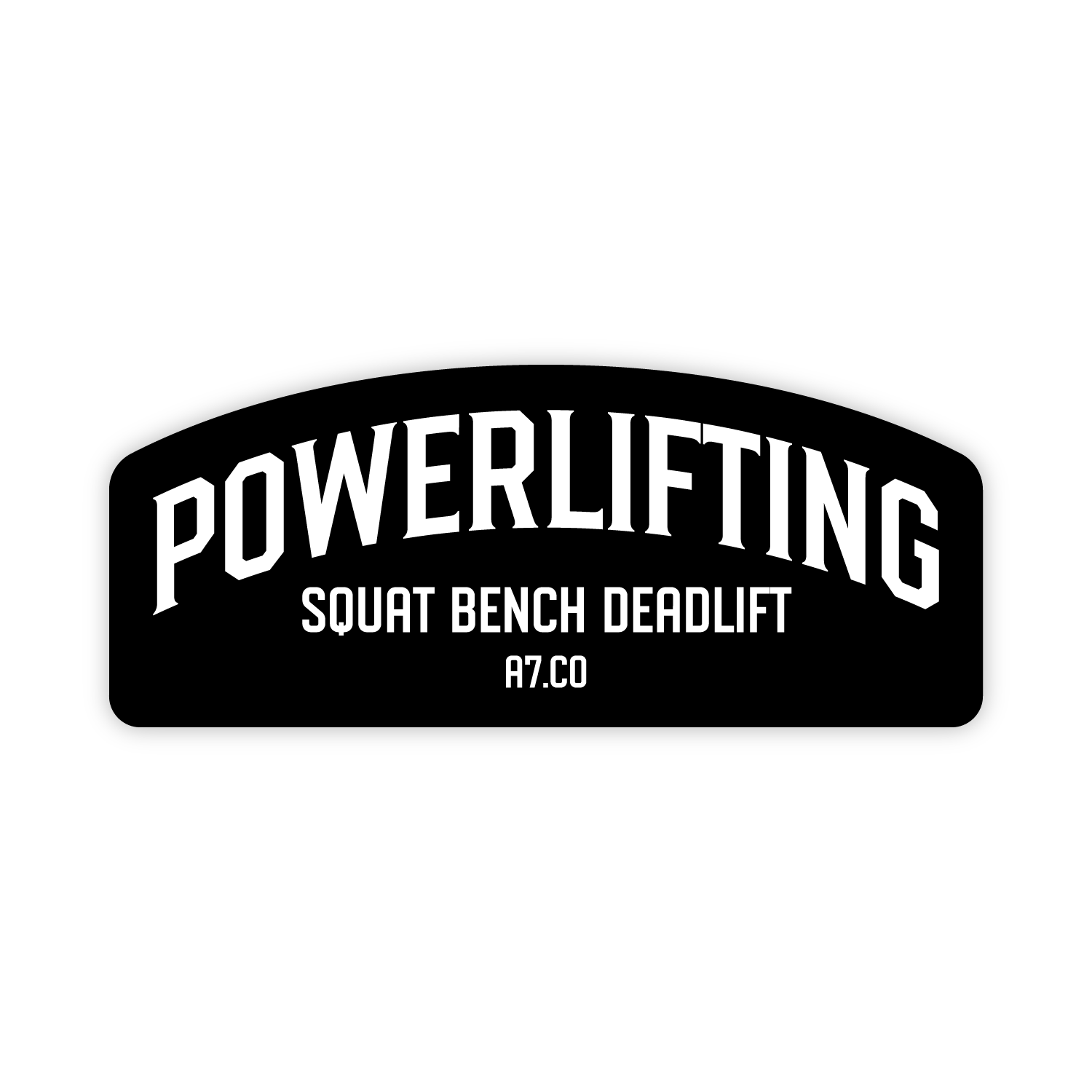 Powerlifting Black Sticker