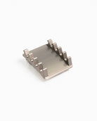 Close-up of the slotted adjustment rail on the silver PAL buckle for precise 0.5-inch tension control.