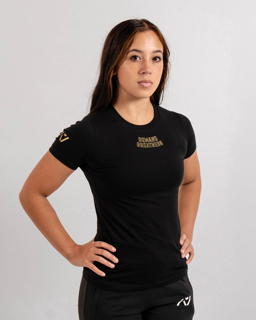 Demand Greatness True-Fit Women's Meet Shirt - Gold Standard