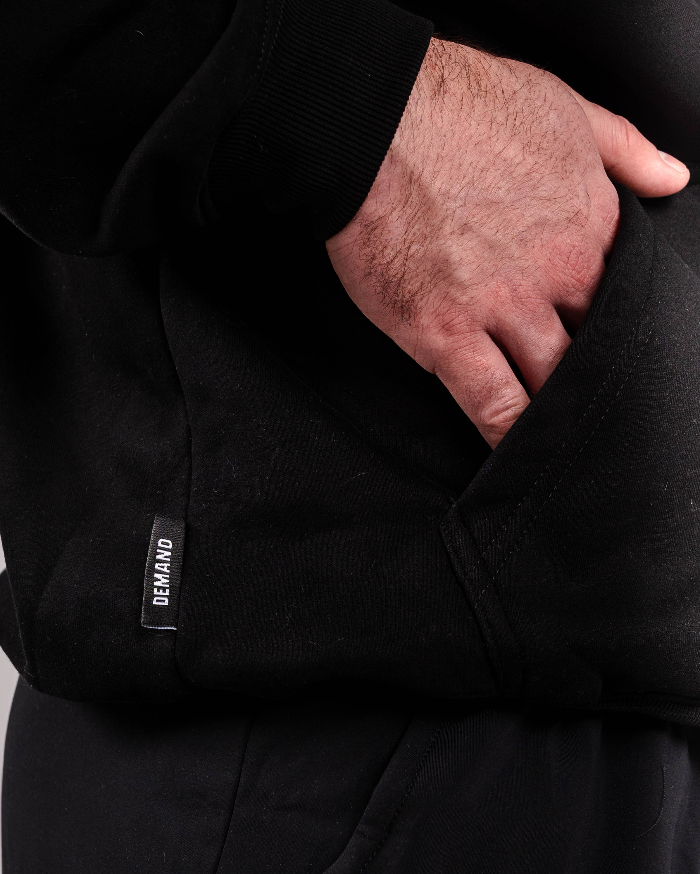 Close-up of USAPL and Arnold Festival Hoodie pocket on limited-edition 2025 hoodie