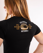 Back view of 2025 USAPL Collegiate Nationals women’s shirt showing back artwork