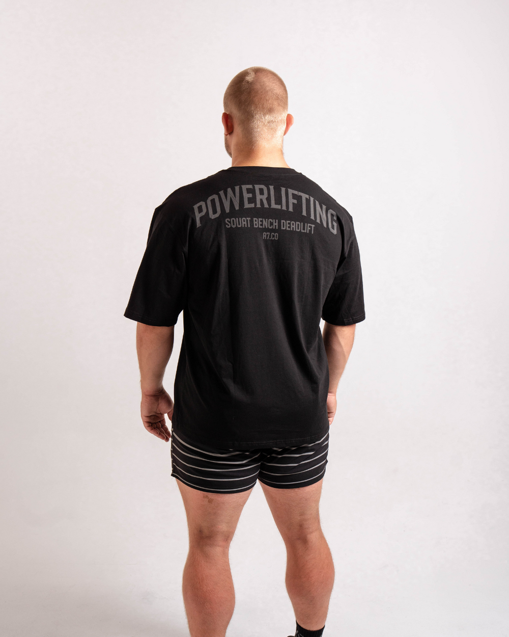 Powerlifting Over-Fit Unisex Shirt - Shadow Stone Black