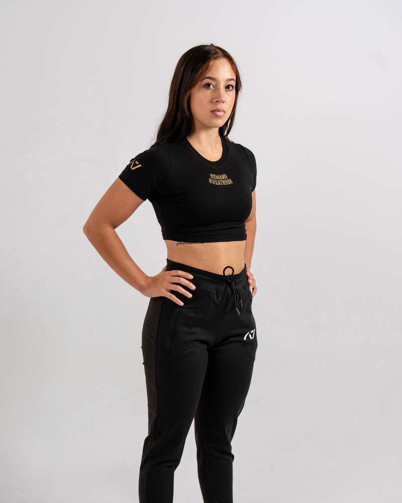 
                  
                    Demand Greatness True-Fit Women's Meet Crop - Gold Standard
                  
                