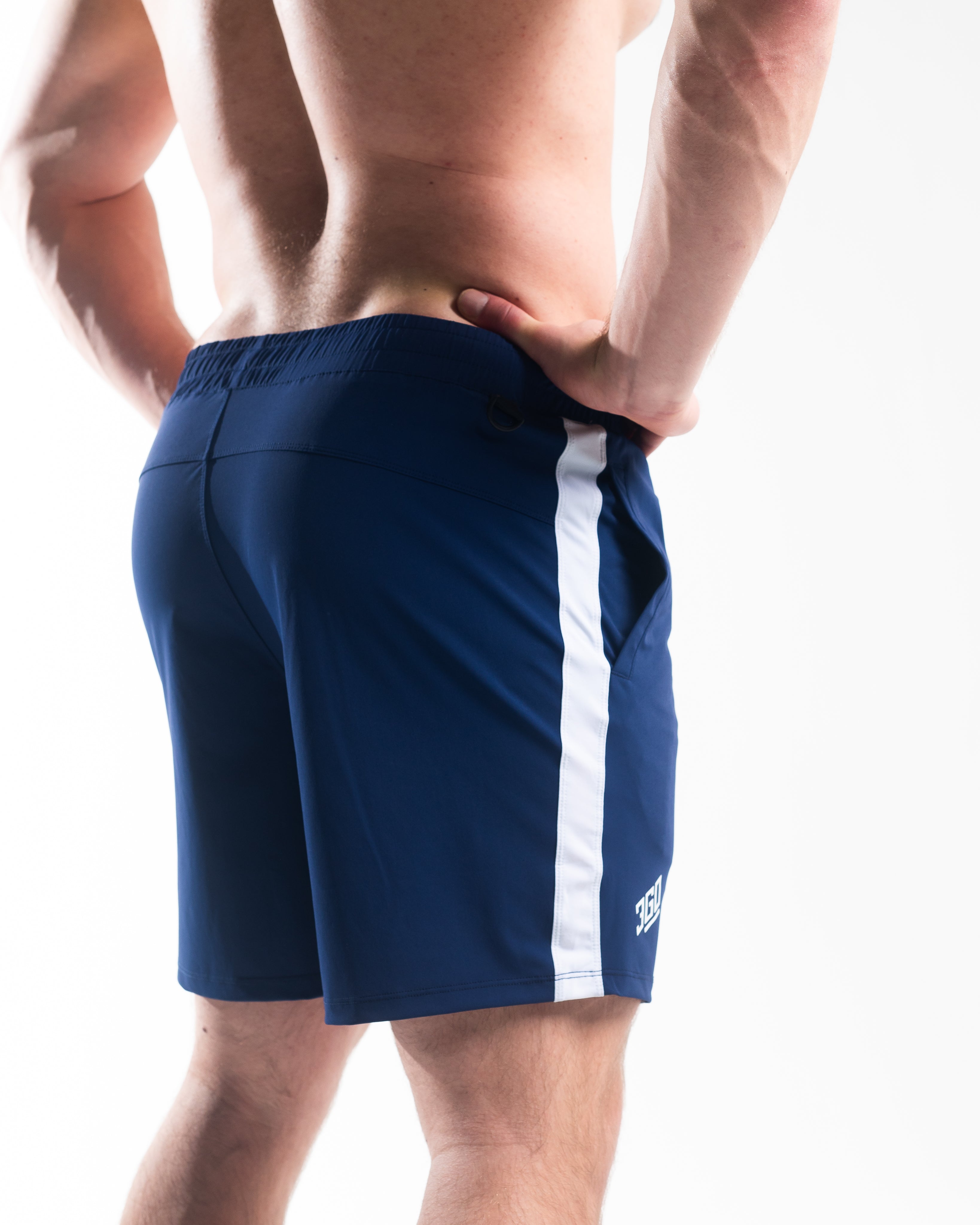 Rear view of Night Light 360Go Shorts with ripstop loop-through pockets and high-performance silhouette.