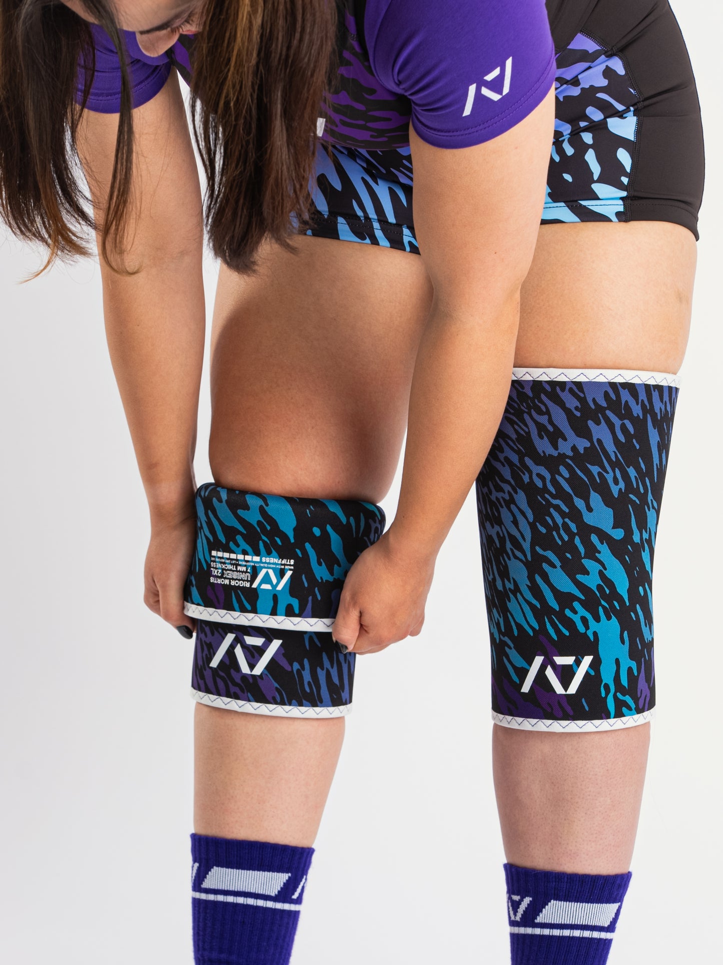 
                  
                    Hourglass Knee Sleeves - Violet Tiger
                  
                