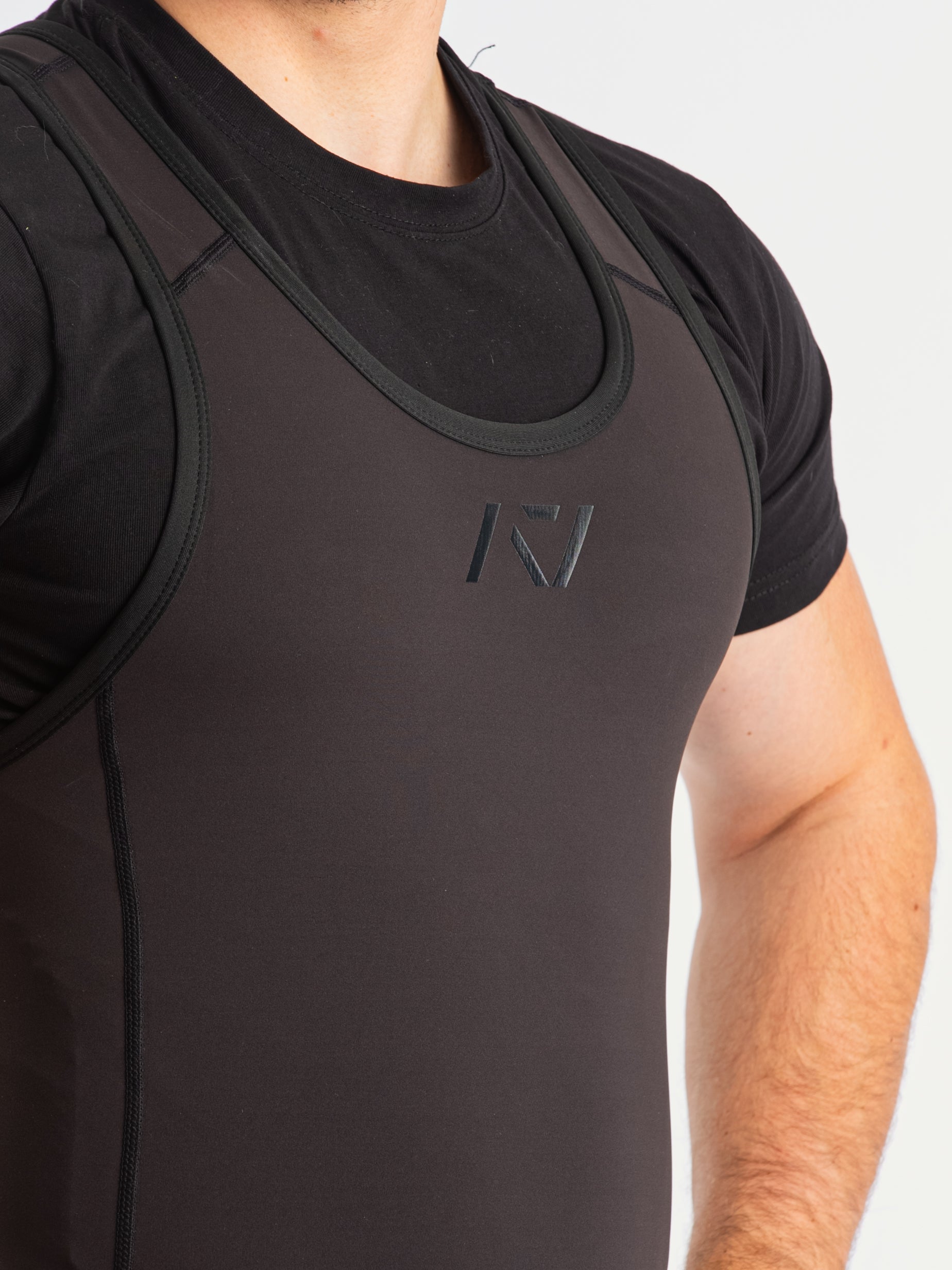 Rausch Black Singlet for Men | Plain Black Singlet | A7