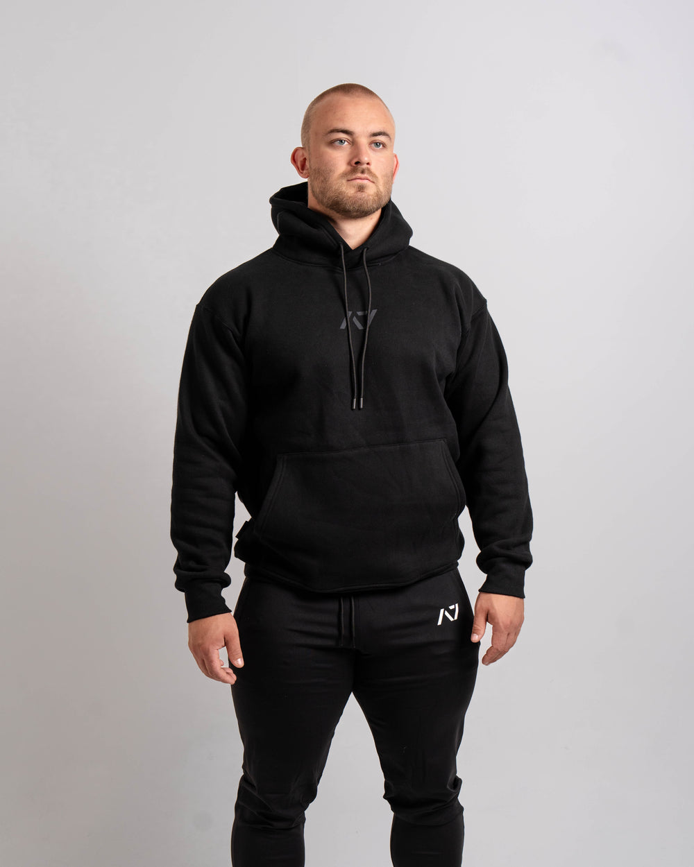 Powerlifting Unisex Oversized Hoodie - Shadow Stone Black