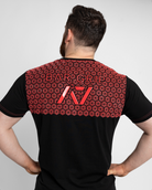 Back bar grip on fire mens bar grip shirt black
