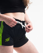Wide waistband with A7-branded drawstrings on Alien 360Go Shorts for a secure, adjustable fit.