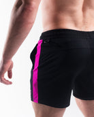 Rear view of A7 Flamingo 360Go KWD Shorts featuring the fit and key clips.