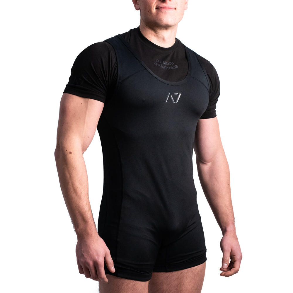 A7 Black Powerlifting Singlet, IPF Approved Singlet