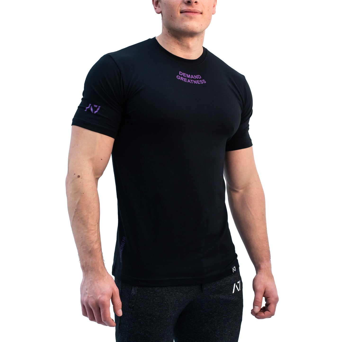 
                  
                    Demand Greatness Men's Meet Shirt - Purple
                  
                