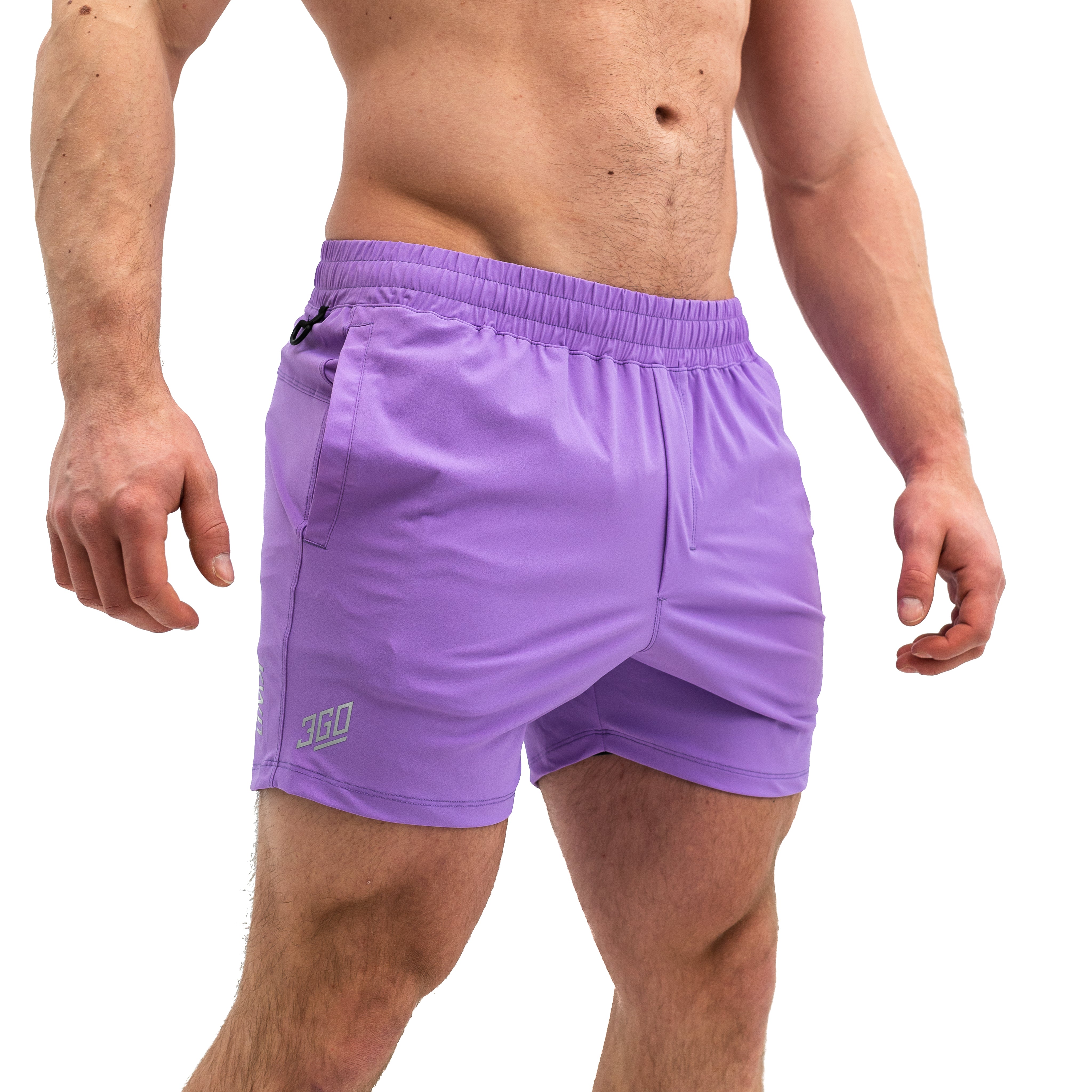 360Go KWD Lilac Gym Shorts | Light Purple Athletic Shorts – A7
