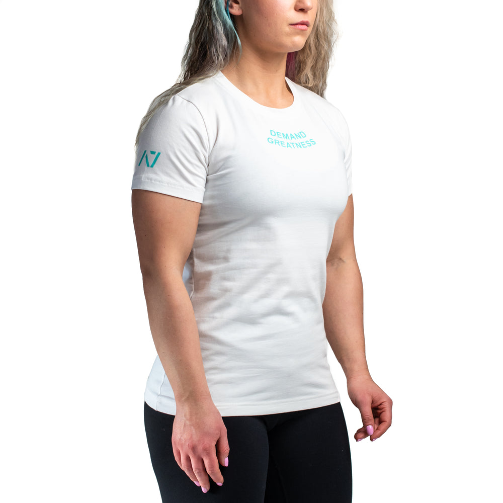 
                  
                    Demand Greatness IPF Approved Logo Women's Meet Shirt - Iced
                  
                