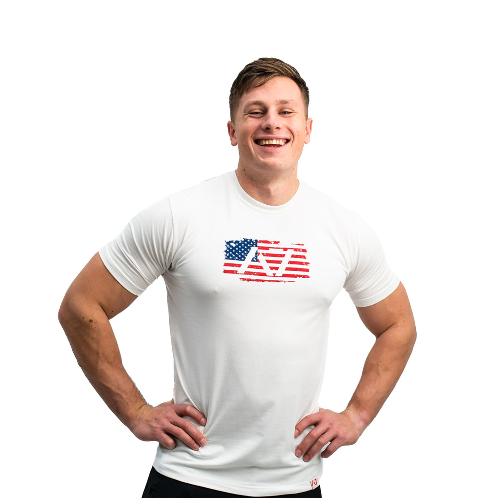 Americana - White Men’s Bar Grip Shirt