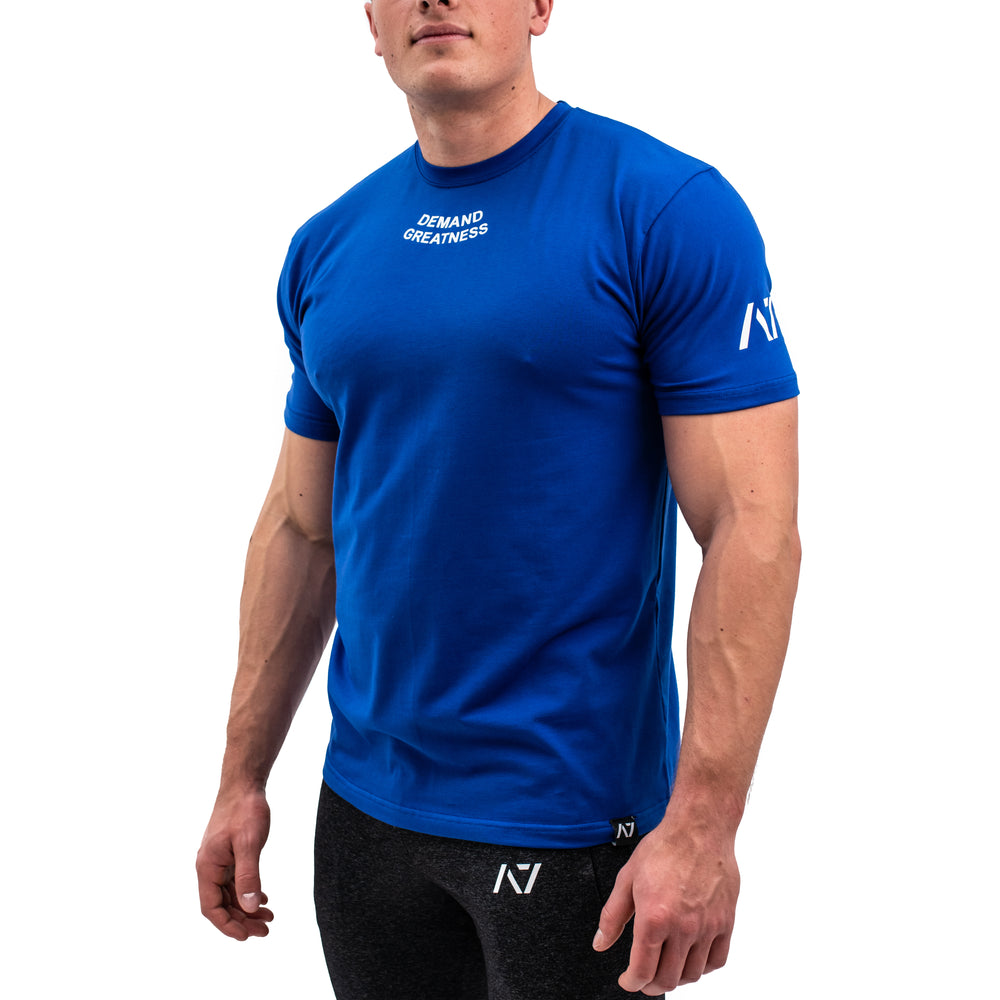 Demand Greatness IPF Approved Logo Men's Meet Shirt - Blue